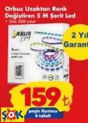 ORBUS UZAKTAN RENK DEĞİŞTİREN 5M ŞERİT LED
